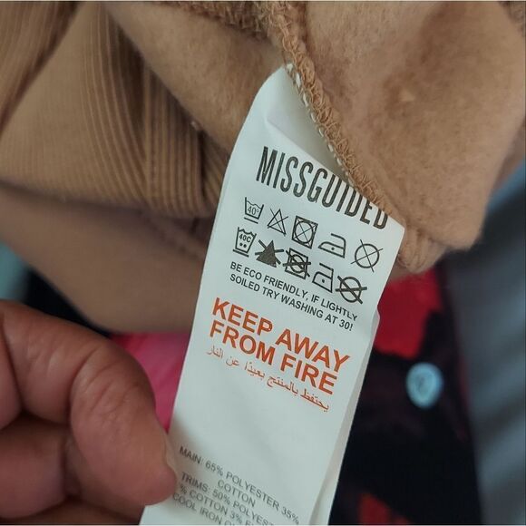 **NWT** Tan Corset Jogger Sofia Richie Missguided sz S/M US 2 - Picture 7 of 9